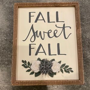 Fall Sweet Fall wooden sign